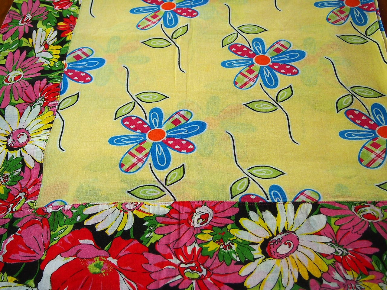 Primary image for Floral Chita Tablecloth in Yellow and Pink