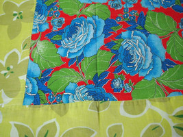 Floral Chita Tablecloth in Blue and Green - $30.00