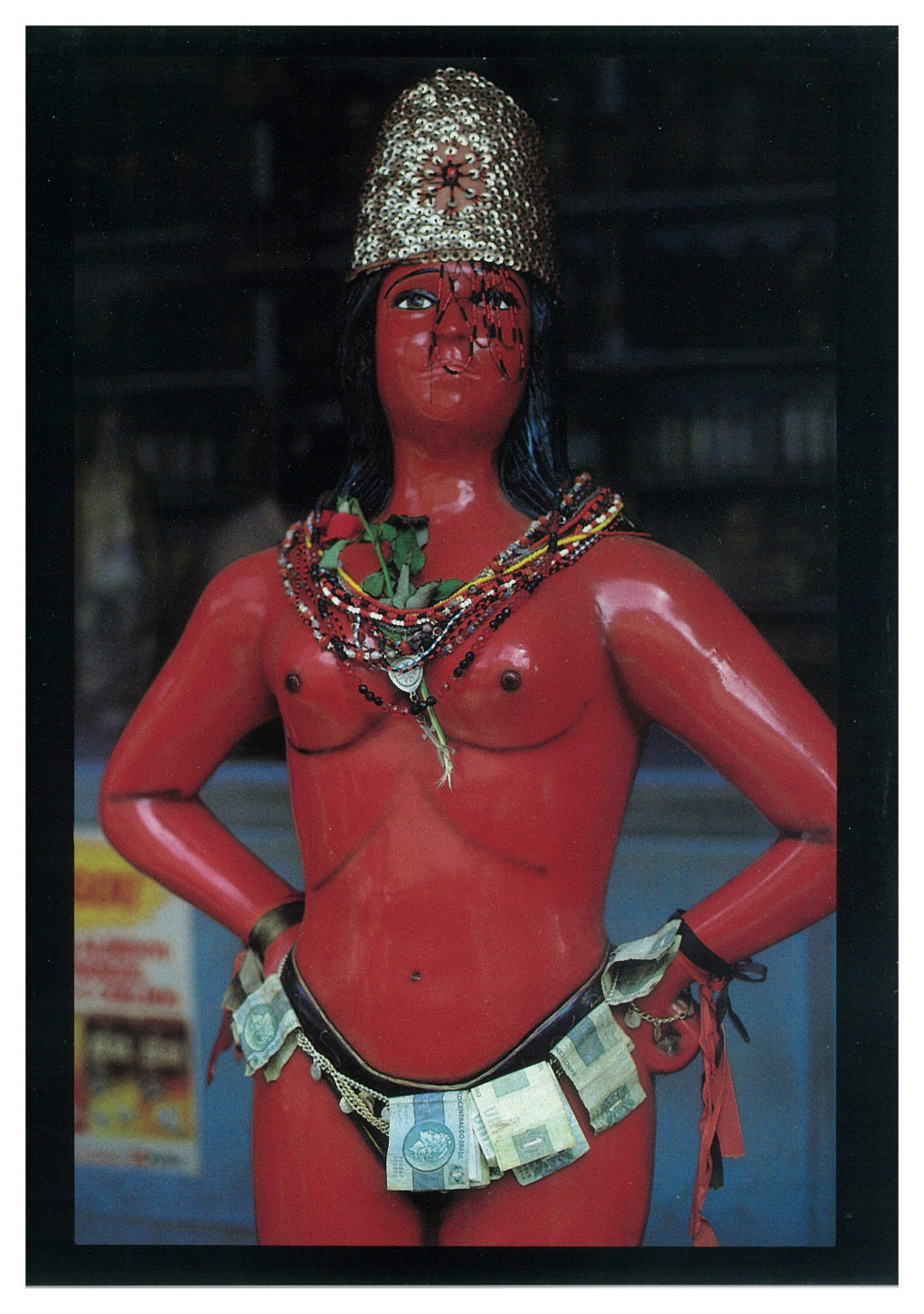 Primary image for Afrobrazilian Umbanda Goddess: Vintage Brazilian Curio Shop Photo Postcard