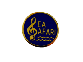 Vintage G Clef Sea Safari Blue Lapel Hat Pin Badge - £15.78 GBP