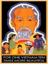 877.Political 18x24 Poster.Ho Chi Minh.Vietnam Viet Nam President.Hanoi war.Deco - £22.57 GBP