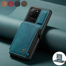 For Samsung S20 Note 20 Ultra S10 S9 S8 A51 Retro Leather Flip Wallet Cover Case - £45.91 GBP