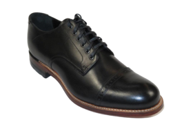 00107, Stacy adams Leather Shoes Cap Toe Oxford Lace Up Black - $90.99