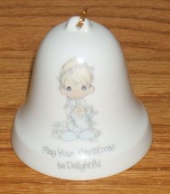 Precious Moments Bell Ornament 1985 May Your Christmas Be Delightful Japan - $9.85