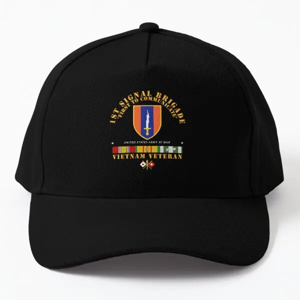 Army 1St Signal Bde Ssi W Vn Svc Baseball Cap Hat Snapback Black  - $13.99