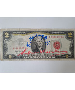 Andy Warhol &amp; Keith Haring Original Signed Postmarked DOLLAR BILL 1976 w... - £271.63 GBP