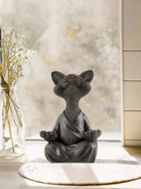 Buddha Cat Resin Figure - £12.82 GBP