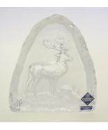 Clear/Frosted Elk Glass Sculpture Edinburgh Crystal Scotland - £27.51 GBP