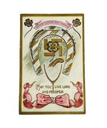 Good Luck Swastika Shamrock Horseshoe Rabbits Foot Embossed Postcard 1900&#39;s - £22.38 GBP