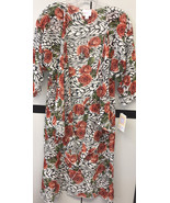 NWT LuLaRoe Small Black White Animal Print &amp; Floral Shirley Duster Kimono - £32.84 GBP
