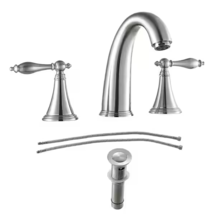 Magic Home 8 in. Widespread Double Handle Deck Mount Bathroom Faucet - £74.40 GBP