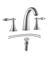 Magic Home 8 in. Widespread Double Handle Deck Mount Bathroom Faucet - £73.04 GBP