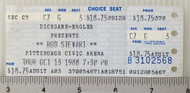 Stange Stewart Konzert Ticket Stumpf Oktober 13 1988 Pittsburgh Pennsylvania - $39.59