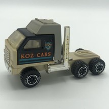 Vintage Tonka Semi-Truck Car Carrier Koz-Cars 5&quot; Brown Toy Hauler Metal - £14.89 GBP