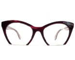 Miu Miu Eyeglasses Frames VMU03O Q04-1O1 Purple Cat Eye Half Rim 51-19-140 - £93.02 GBP
