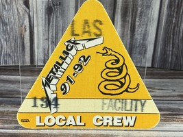 Vintage 1992 Metallica Snake Pit Local Crew Pass - New Patch - Unused - $49.99