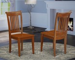 Saddle Brown, Wood Seat Dining Chairs From East West Furniture. - $194.94