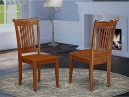 Saddle Brown, Wood Seat Dining Chairs From East West Furniture. - £154.50 GBP