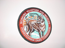 PA GAME COMMISSION 2001 COYOTE PATCH NEW FREE USA SHIP - $9.89