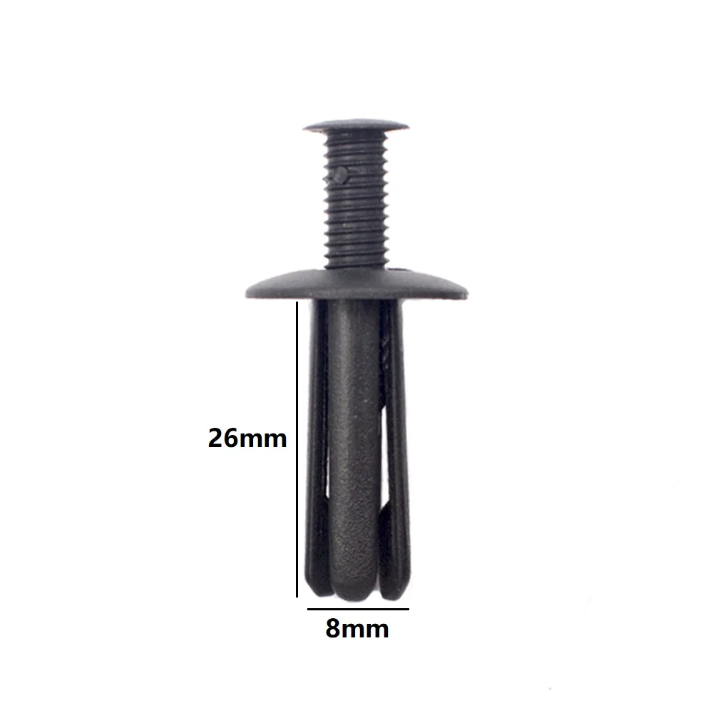 20Pcs Push in 8mm Hole Long 26mm Expansion clamp Fits Panel Trim Retainer Clips - £10.52 GBP