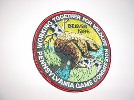 PENNSYLVANIA PA GAME COMMISSION 1996 BEAVER WILDLIFE PATCH NEW FREE USA ... - $9.89
