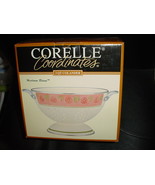 CORELLE HEIRLOOM BLOOM COLANDER PORCELAIN ENAMEL STEEL NEW IN BOX HARD T... - £38.91 GBP