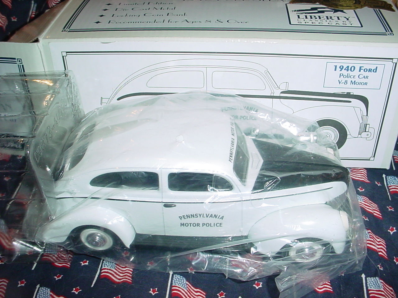PA MOTOR POLICE 1940 FORD GHOST CAR 2000 LIMITED EDITION BANK FREE USA SHIPPING - $64.34