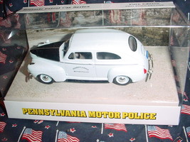 PENNSYLVANIA STATE MOTOR POLICE 1941 FORD DELUXE WHITE ROSE MIP FREE USA... - $49.49