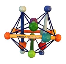 Manhattan Toy Skwish Color Burst Pastel Wood Teether Rattle Baby Activit... - $8.90