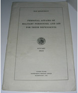 Personal Affairs of Military Personnel &amp; Aid PAMPHLET WAR DEPT U.S. WWII... - £12.78 GBP