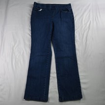 GLO Gloria Vanderbilt 12 Olivia Pull On Straight Denim Jeans - £13.33 GBP