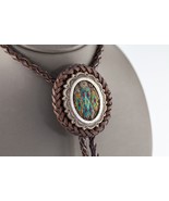 Einzigartig Geflochten Leder Gewebt Strand Bolo Krawatte mit Silber Blen... - $332.45