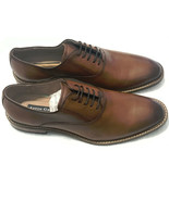 Aston Grey Oxford Genuine Leather Men&#39;s Lace-up Dress Shoes US Size 11.5... - $159.99