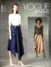 Vogue V1787 Misses Asymmetrical Wrap Skirt Size 8 to 16 Sewing Pattern 2021 - $23.20