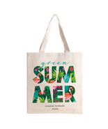 AVON Cotton Eco Tote Bag Summer Colourful New Rare Shopper - $17.65 CAD