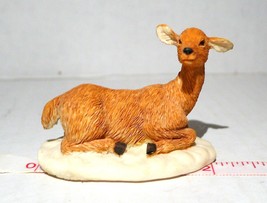 Lemax Brown Deer Doe Figurine  Christmas figurine resting on snow - £7.08 GBP