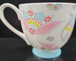 Portobello By Inspire Paisley Floral Footed Mug White Fine Bone China Co... - $31.65