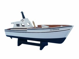 Gilligan&#39;s Island Replica SS Minnow Wooden Model Ship Boat 14&quot; Fully Assembled  - £87.57 GBP