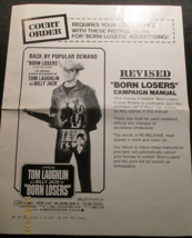 TOM LAUGHLIN AS BILLY JACK (THE BORN LOSERS)  ( MOVIE PRESSBOOK) - $123.75