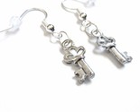 Silver fish hook earrings with tiny key charms 2bf61799 thumb155 crop