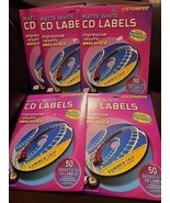Lot Of 5 CD Stomper Matte White CD Labels Refills 50-Count Inkjet/Laser ... - $564.50 MXN