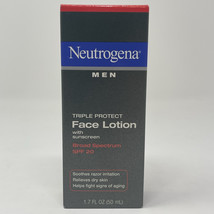 Neutrogena MEN Triple Protect Face Lotion  1.7 oz SPF 20 Discontinued SHIPS FAST - $63.57