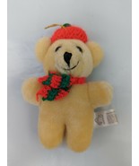 Applause Tan Bear Plush 4.5 Inch Christmas Tree Ornament Trimmers Stuffe... - $8.95