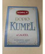 OLD ALBANIA DOPIO KUMEL LIQUOR-KORCA-BOTTLES LABEL-0.5l-STASH 1419-82-YE... - $11.88