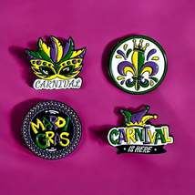 Mardi Gras Carnival Enamel Pin Set (4-Pack) – Versatile Seasonal Wear with Fleur - $9.95+