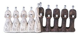 Contemporary Menorah &quot;Best Friends&quot; Stone and Pewter [Kitchen] - $90.86