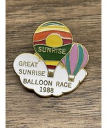 Vintage 1988 The Great Sunrise Balloon Race Hot Air Balloon Lapel Hat  K... - €6,87 EUR