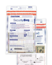Dual Pocket Deposit Bag, Clear, 9 x 12, 100 Bags - £22.31 GBP