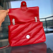 Women&#39;s Fashion Designer Soft Twill Leather Pillow Bag Vintage Handbag S... - £155.70 GBP