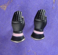 Black Hands Cuff links Swank knights gauntlet hand cufflinks Vintage Gol... - £156.25 GBP